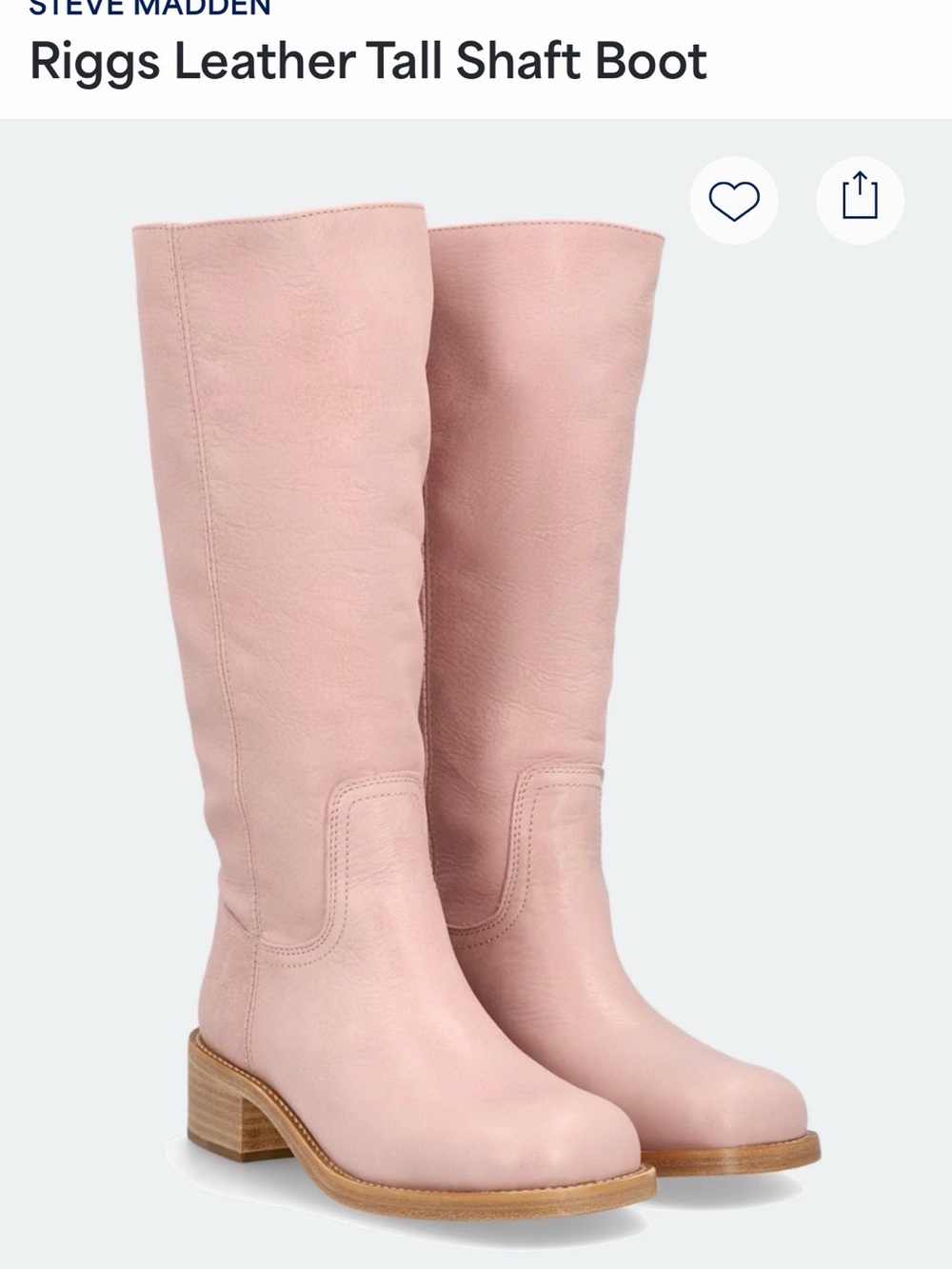 Steve Madden Pink Leather Tall Shaft Boots